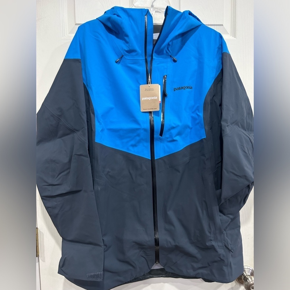 Patagonia Women's XL SnowDrifter Snow Jacket Vessel Blue Ski Snowboard NWT
